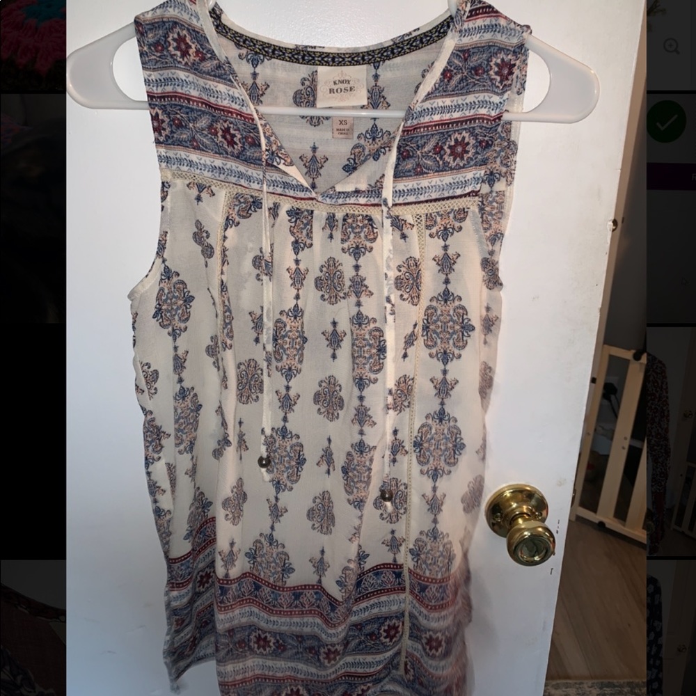 Knox Rose Boho Tie Top